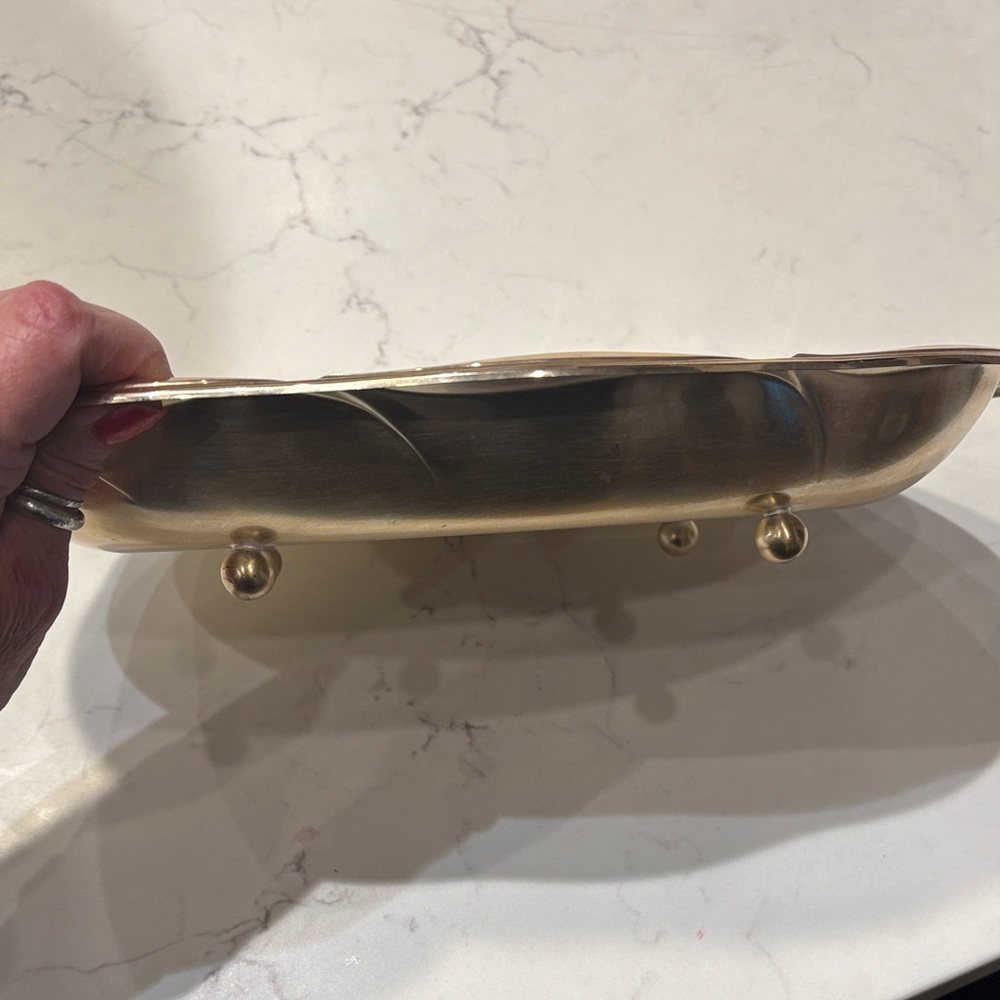 WMF Ikora Vintage Silver Plated Footed Dish Tray Oval Star Design Luster MCM - Picture 4 of 9